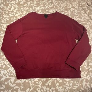 H&M Deep Burgundy Red Relaxed Fit Sweatshirt